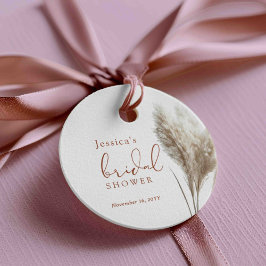 Etiquetas Para Recuerdos Boho Fluffy Pampas Grass Despedida de Soltera