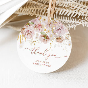 Etiquetas Para Recuerdos Boho garden floral baby ducha gracias