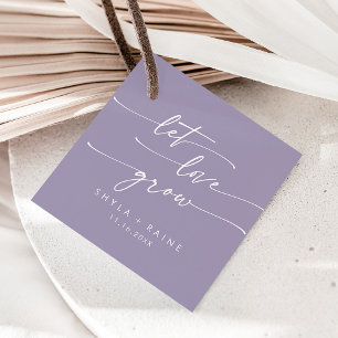 Etiquetas Para Recuerdos Boho Moda Lavender Purple Let Love Grow Boda
