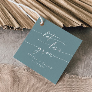 Etiquetas Para Recuerdos Boho Moda Seafoam Verde azulado deja que el amor c