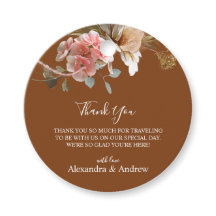 Boho Naranja Rust Gracias Boda De Bolsa De Bienven