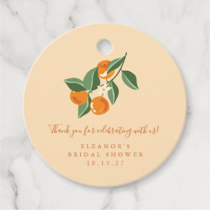 Etiquetas Para Recuerdos Boho Personalizado Bridal Shower Naranjas de la ép