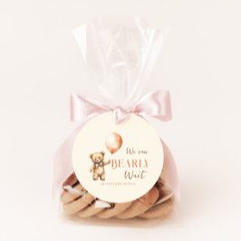 Etiquetas Para Recuerdos Boho Podemos Esperar Al Oso De Beige Baby Shower