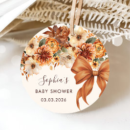 Etiquetas Para Recuerdos Boho Rustic Fall Floral Baby Shower