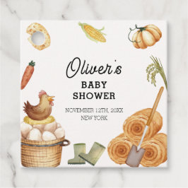 Etiquetas Para Recuerdos Boho rústico de Baby Shower de pollo cultivado loc