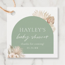 Etiquetas Para Recuerdos Boho Sage Green Baby Shower Gracias Por Favorecer 