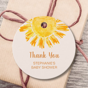 Etiquetas Para Recuerdos Boho Sunshine Baby Shower Gracias