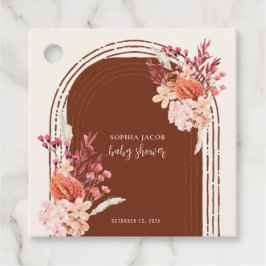 Etiquetas Para Recuerdos Boho Terracotta Floral Arch Baby Shower