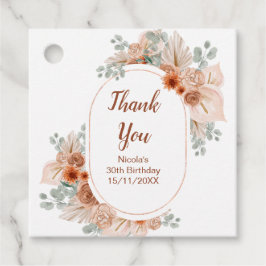 Etiquetas Para Recuerdos Boho Terracotta Pampas Grass Birthday