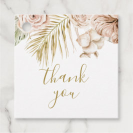 Etiquetas Para Recuerdos Boho Tropical Floral y Palma gracias