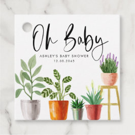 Etiquetas Para Recuerdos Boho Watercolor Potter Houseplant Baby Shower