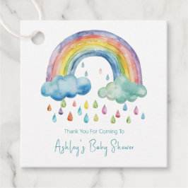 Etiquetas Para Recuerdos Boho Watercolor Rainbow Baby Shower