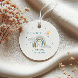 Etiquetas Para Recuerdos Boho Watercolor Rainbow Baby Shower