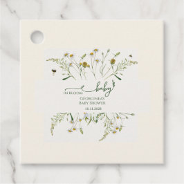 Etiquetas Para Recuerdos Boho Wildflower Baby in Bloom Baby Shower 
