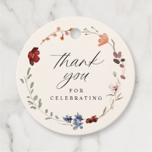 Etiquetas Para Recuerdos Boho Wildflower Baby Shower