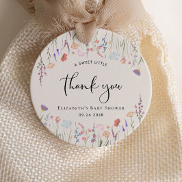 Etiquetas Para Recuerdos Boho Wildflower Watercolor Baby Shower Gracias