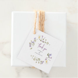 Etiquetas Para Recuerdos Boho Wildflowers lilac Script boda