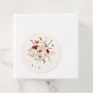 Etiquetas Para Recuerdos Boho Wildflowers Vintage Fall Wedding