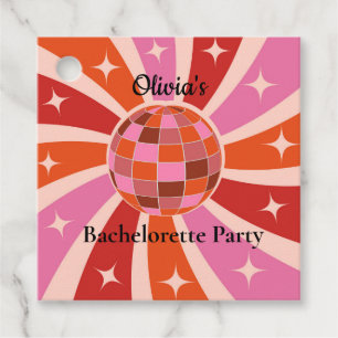 Etiquetas Para Recuerdos bola de discoteca retro personalizada para despedi