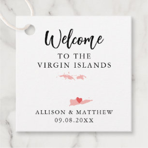 Etiquetas Para Recuerdos Bolsa de bienvenida de cualquier Boda de las Islas