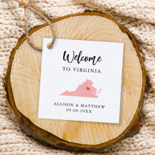 Etiquetas Para Recuerdos Bolsa de bienvenida de cualquier Boda de Virginia