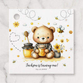 Etiquetas Para Recuerdos Bolsas de Favor Amor Amarillo Abeja Cumpleaños Cut