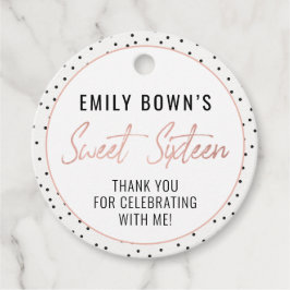 Etiquetas Para Recuerdos Bolsas de Favor de la Fiesta de Cumpleaños Moderna