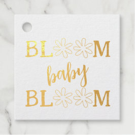 Etiquetas Para Recuerdos Bolsas de Favor del Relieve metalizado Bloom Baby 