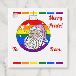 Etiquetas Para Recuerdos Bolsas de Santa Favor de Merry Pride