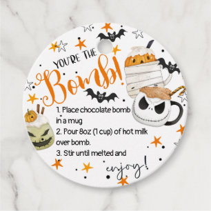 Etiquetas Para Recuerdos Bomba de chocolate caliente Stars Mugs Halloween