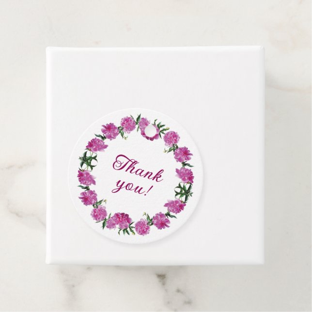 Etiquetas Para Recuerdos Bonitas Peonies. (In situ)