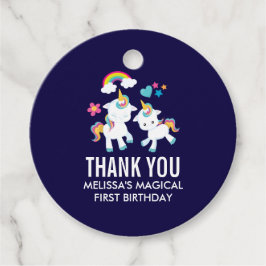 Etiquetas Para Recuerdos Bonito baile Unicornio cumpleaños mágico arcoiris