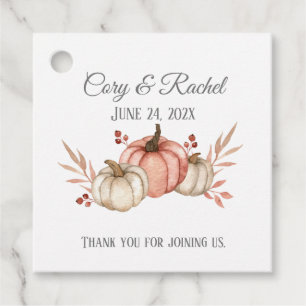 Etiquetas Para Recuerdos Bonito Calabaza Bouquet Boda Clásico Ronda 