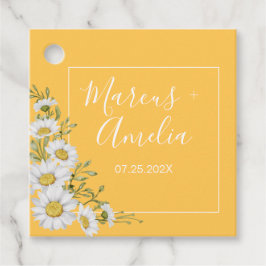 Etiquetas Para Recuerdos Bonito Daffodil Boda de mareas amarillas y blancas