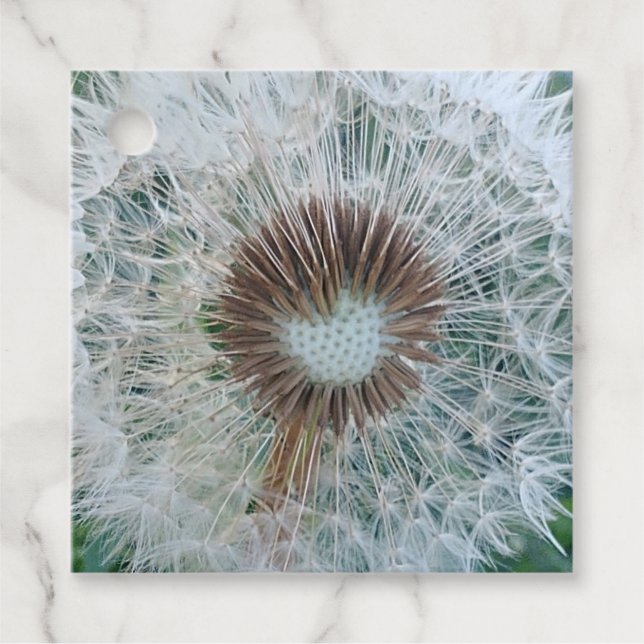 Etiquetas Para Recuerdos Bonito Dandelion blanco (Anverso)