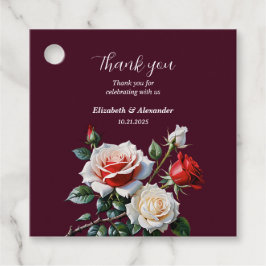 Etiquetas Para Recuerdos Bonito oscuro rosa rosa rojo rosa rosas rojas boda