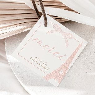 Etiquetas Para Recuerdos Bonjour Bébé Pink Paris Eiffel Baby Shower