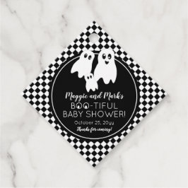 Etiquetas Para Recuerdos BOO - TIFUL Baby Shower BW Halloween Gracias