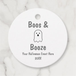 Etiquetas Para Recuerdos Boos y Booze Halloween