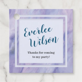 Etiquetas Para Recuerdos Borde de mármol púrpura