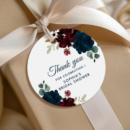 Etiquetas Para Recuerdos Borgoña y la marina flaman una ducha de novia rúst