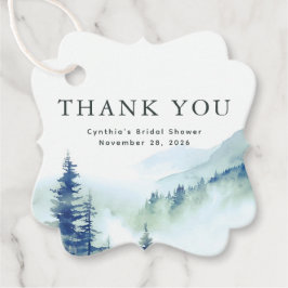 Etiquetas Para Recuerdos Bosque de las Montañas Gracias Boda