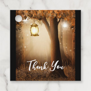 Etiquetas Para Recuerdos Bosque mágico con luces de hadas