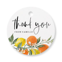 Botánico Naranja y Limón Graduación Agradecimiento