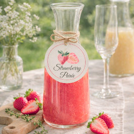 Etiquetas Para Recuerdos Botella de barra de mimosa de puré de fresa