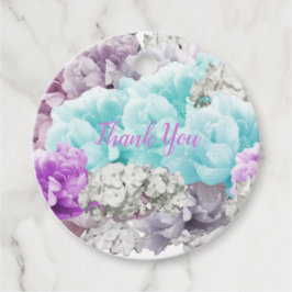 Etiquetas Para Recuerdos Bouquet De Flores Mixtas Gracias Por Favorecer Las