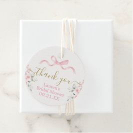 Etiquetas Para Recuerdos Bow Bridal Shower Favor Tags