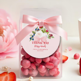 Etiquetas Para Recuerdos Bow floral Fresa Thankyou Berry mucho