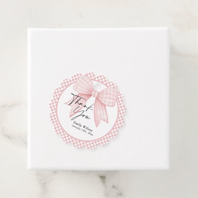 Etiquetas Para Recuerdos Bow Gracias (In situ)