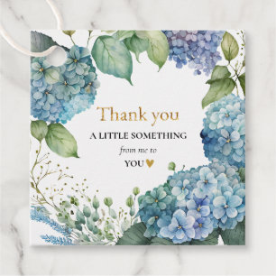 Etiquetas Para Recuerdos Bridal Shower Blue Hydrangeas Gracias